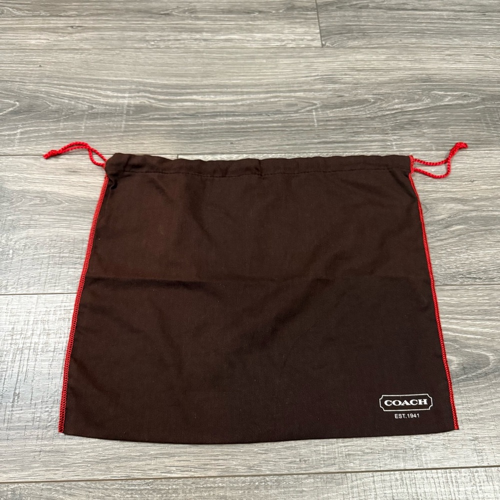 NWOT Coach Brown and Red Dust bag
